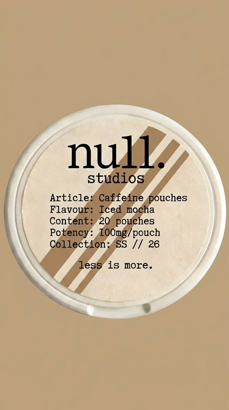 null. studios — Iced mocha caffeine pouches